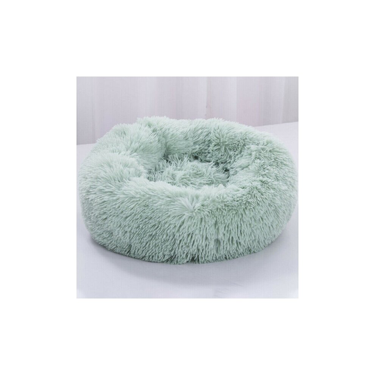 (Green, 60cm) Plush Donut Pet Bed For Dogs & Cats | Dog Basket