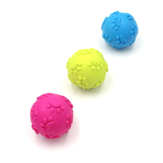 BETTE Toy Dog Balls, Sound Toy Balls, Toy Dog Chew Ball, Puppy Molar Teeth Cleaning Ball, for Small and Medium Dogs 3pcs