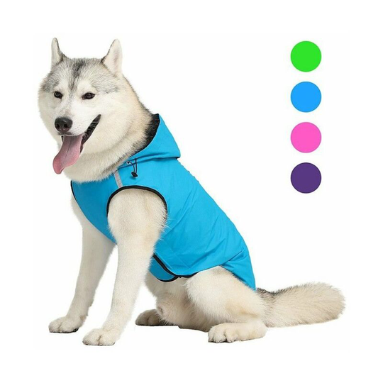 2 in 1 Waterproof Dog Raincoat,Lightweight Pet Dog Overalls Hooded Full Coverage Breathable Rain Poncho for Small Medium Dogs