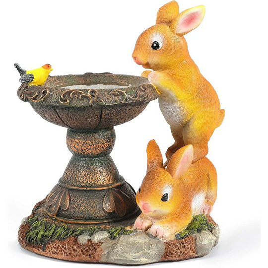 Betterlifegb - Garden statues decoration handmade rabbit garden figurine with led light for garden, patio, front yard, lawn