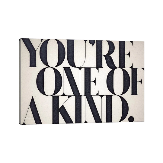 One of a Kind by 33 Broken Bones - Wrapped Canvas Typography