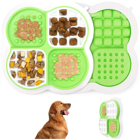 Dog Slow Feeders for Boredom and Anxiety Reduction; Perfect for Food, Treats, Yogurt, or Peanut Butter.Fun Alternative to a Slow Feed Dog Bowl, green