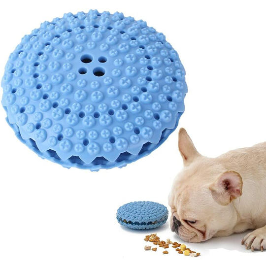 Qersta - Dog Toothbrush Puzzle Toy, Interactive Dog Boredom Puzzle To Clean Indestructible Natural Rubber Dog Teeth Treat Dispenser for Small Medium