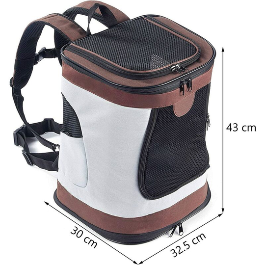 Cat/Dog Carrier, Carrier Backpack for Cat/Small Dog, Travel Bag for Kitten and Puppy, Solid Comfortable Foldable Ventilated