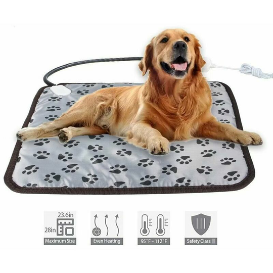 Monly - Pet heating pad, dog heating pad, cat heating pad, waterproof and safe, constant temperature heating blanket, adjustable temperature anti-bite