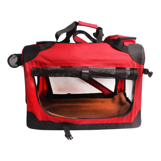 Pet carrier • Gray / black • foldable • - dog cat rodent animal carrier bag s - 50x35x35cm (de)