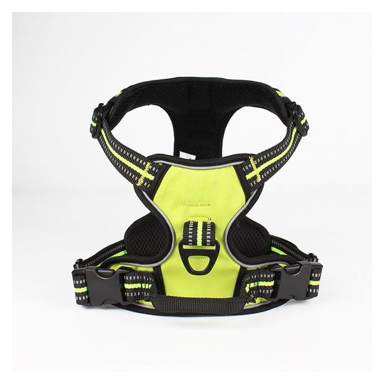 Dog Harness, Anti Pull Dog Harness, Reflective, with Control Padded Handle, Harness for Small Medium and Large Dogs, S-green