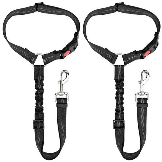 Betterlifegb - Headrest Dog Car Seat Belt Adjustable with Elastic Bungee Buffer Durable Headrest Pet Seat Belt Dog Car Safety Harness