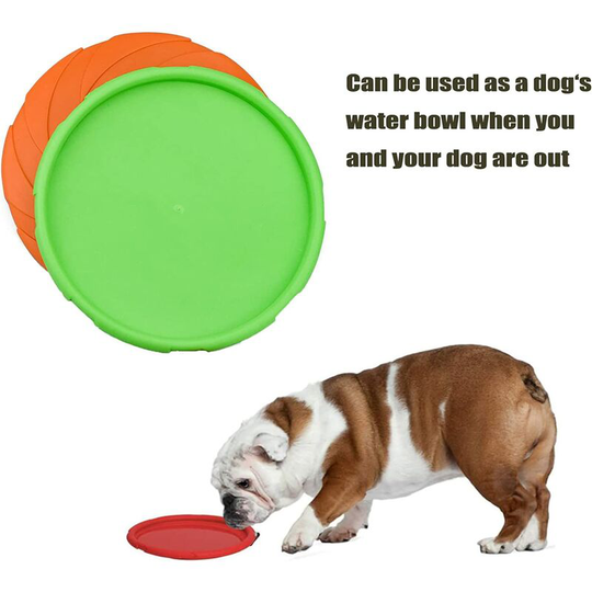 2 Packs Dog Disc, Dog Frisbees, Dog Toy Frisbee, Rubber Toy Frisbee, Floating Dog Cheeks Soft for Games, Sports, Exercise and Outdoor Play.