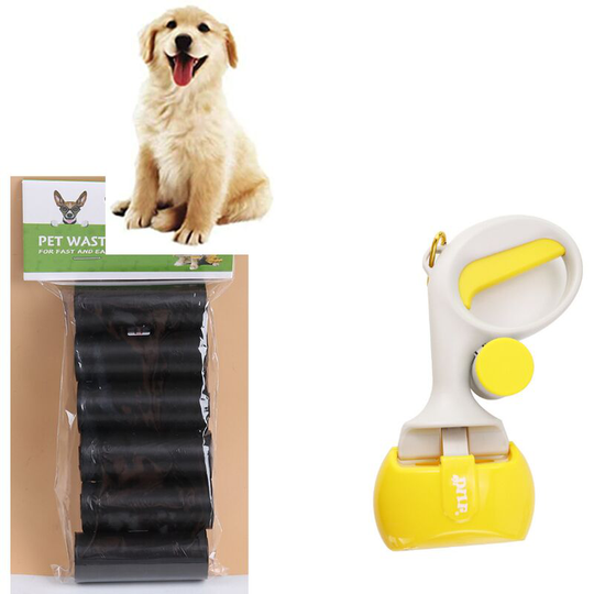 Dog Poop Shovel, Dog Poop Shovel with Collapsible Poop Shovel Bag for Dog/Cat Indoor/Outdoor Lawn,Orange