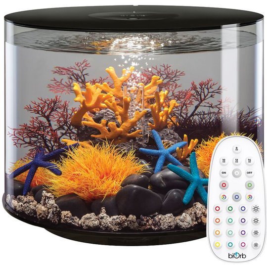 Biorb - Tube 35L Black Aquarium with mcr led Lighting