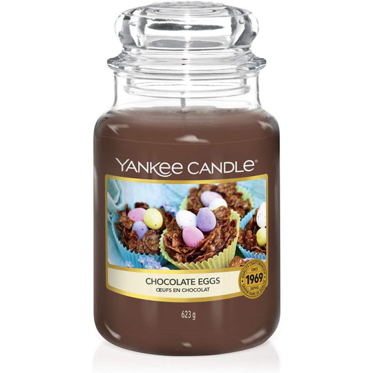 Yankee Candle Large Jar Candle | Chocolate Eggs Scented Candle | Up to 150 Hours Burn Time | Garden Hideaway Collection