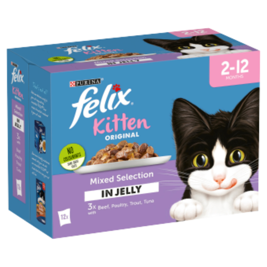 Felix Kitten Pouches - Mixed Selection 1 (12 x 100g)