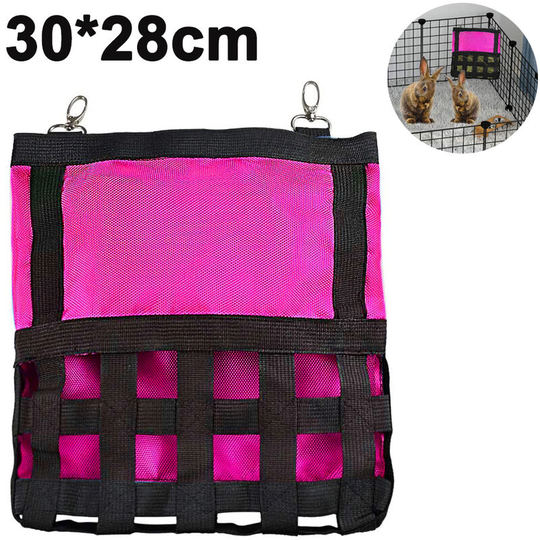 Devenirriche - Guinea Pig Rabbit Hay Feeding Bag Small Animal Hay Feeder Bag Pet Hanging Feeder Sack Small Animals Feeding Device Supply for