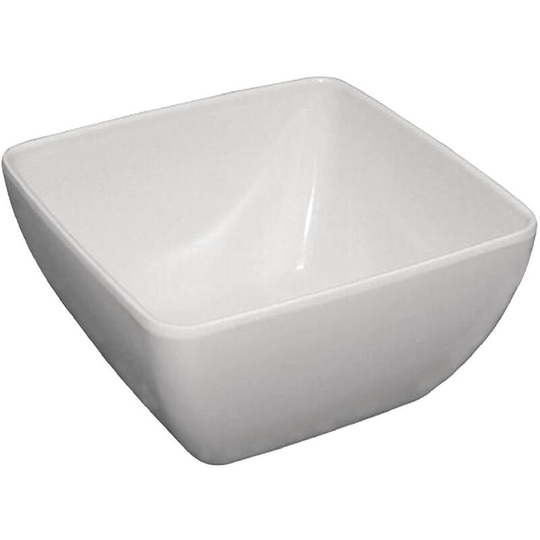 Curved White Melamine Bowl 11in - DP145