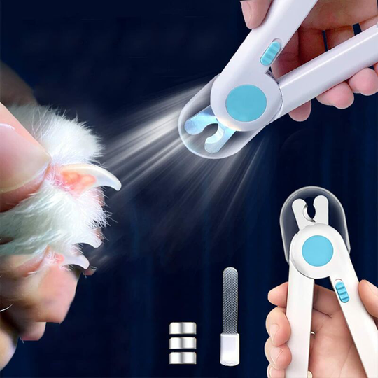 Cat Nail Clipper, led Blood Line Pet Nail Clippers, Professional Dog Claw Scissors, with Nail File, Splash Guard, for Small Hamster, Rabbits,