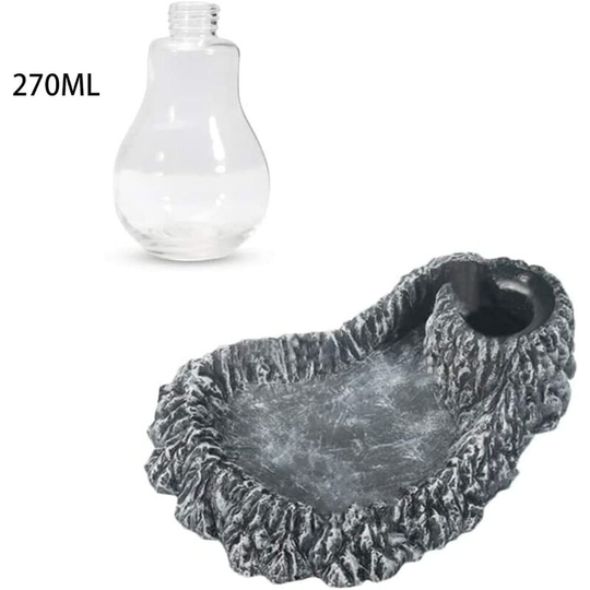 Reptile Water Dispenser, Reptile Food Bowl, Reptile Water Feeder, Resin Rock Reptile, Reptile Water Bottle for Reptile, Hamster, Turtle, Lizard