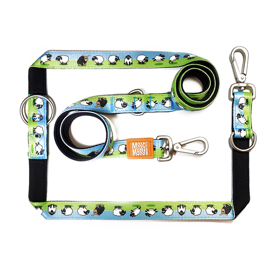 Max & Molly Black Sheep Multifunctional Dog Lead - Size L: 200cm x 25mm (L x W)