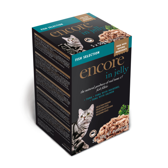 Encore Cat Jelly Pouch Multipack 20 x 50g - Fish Selection