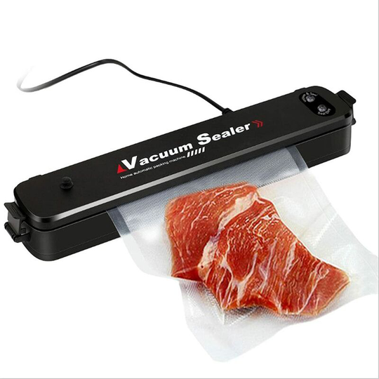 Osqi - Food Vacuum Sealer,Vacuum Device,Automatic Vacuum Sealer System,for Food Preservation,Includes 15 Pcs Food Vacuum Sealer Bag(Black)