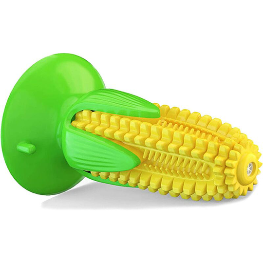 Groofoo - Dog Toothbrush, Dog Chew Toy, Chew Toy, Indestructible Dog Toy, Dog Toy, Dental Care, Natural Rubber Teeth Cleaning Stick (Yellow)