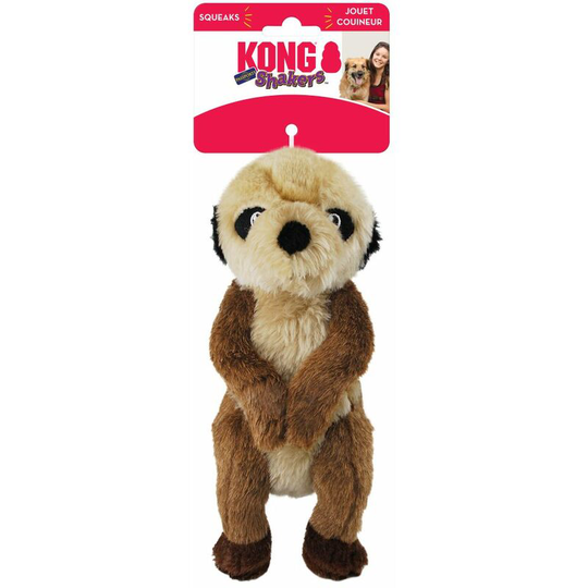 Shakers Passport Meerkat Plush Dog Toy (m) (Brown) - Brown - Kong