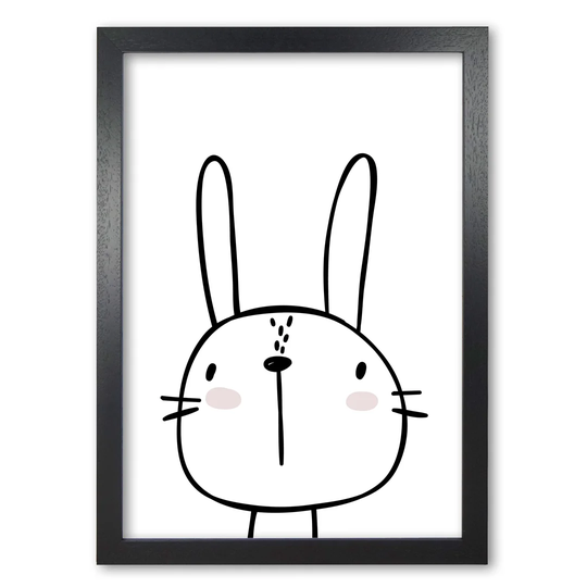 White Bunny - Painting Print on Paper