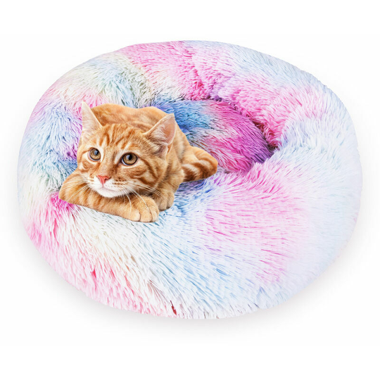 P0201140 Blusea Soft Plush Round Pet Bed Cat Soft Bed Cat Bed for Cats Dogs,model: Size xl