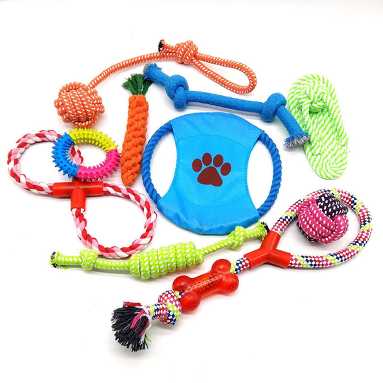Durable Dog Toys 10 Pack Chew Rope Toy Solitude Small and Medium Healthy Dogs (Multicolor)