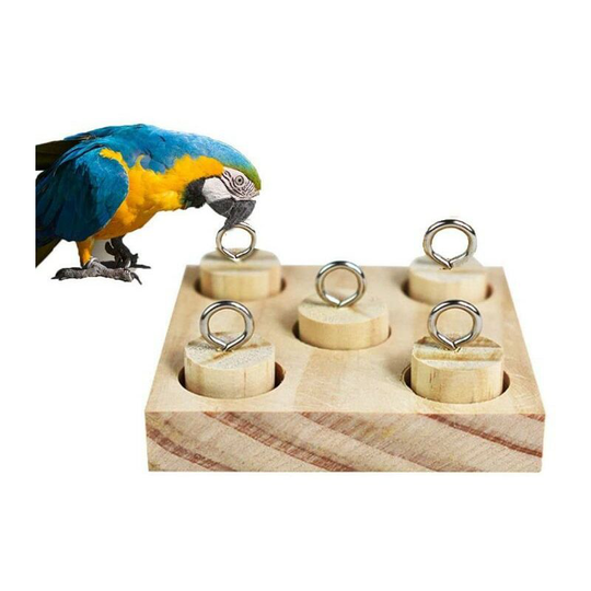 Wooden Bird Toy Parrot Toy Pet Educational Toys for Parrots Interactive