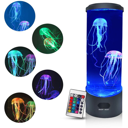Benobby Kids - Jellyfish Lava Lamp, Jellyfish Lamp with Colorful Color Changing Lamp, Jellyfish Tank Desk Lamp, Jellyfish Aquarium Night Lamp, Home