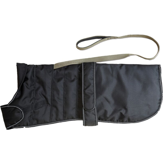 Harness Waterproof Dog Coat (30cm) (Black) - Black - Danish Design Pet Products