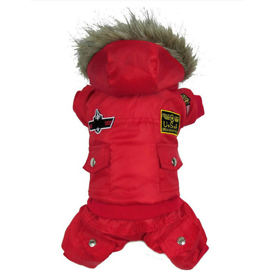 Fall Winter Thicken Cotton xs s m l xl Jumpsuits Costume Pet Dog Supplies Soft Comfortable Warm Clothes,Red,S - Red,S