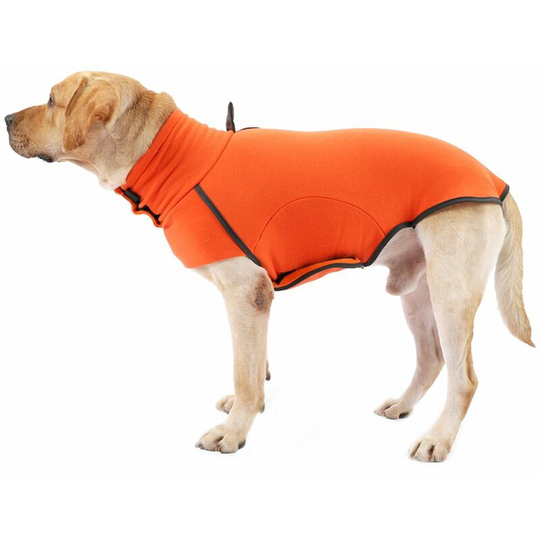 Dog Sweater Fleece Vest Turtleneck Winter Warm Pullovers for Small Medium Large Dogs (Orange-M)