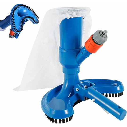 Echoo - Auto Aspirateur Piscine Mini à Jet avec Tête d'aspiration à Nettoyage Rapide Portable avec Brosse et Raccord De Tuyau, Aspirateur