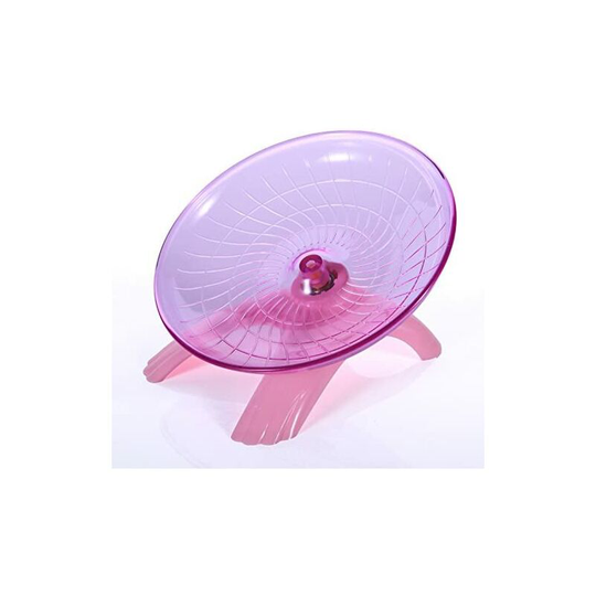FVO - Plastic Exercise Wheel for Small Animals - Quiet Non-Slip Running Disc for Hamsters Hedgehogs Small Pets, Pink Exercise Wheel 18 x 18 x 11cm