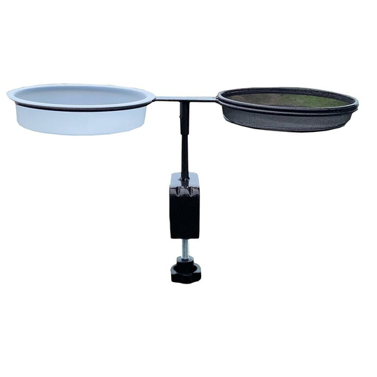Deck Mounted Wild Garden Bird Feeder & Bird Bath with Railing Clamp