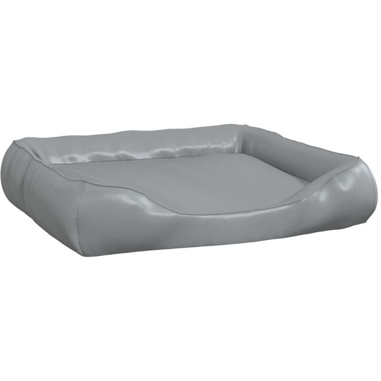 Dog Bed Light Grey 105x80x25 cm Faux Leather Vidaxl Grey