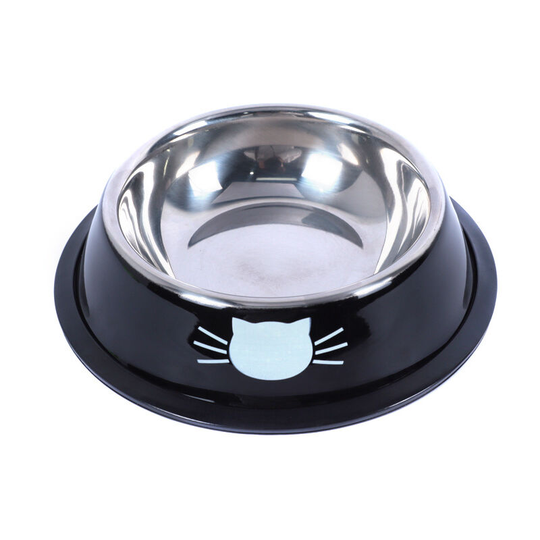 FVO - 1 Multi-Function Non-Slip Stainless Steel Cat Bowls Black