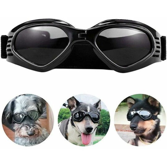 Dog Sunglasses Adjustable Strap for uv Sunglasses - Waterproof Protection for Small Medium Dogs
