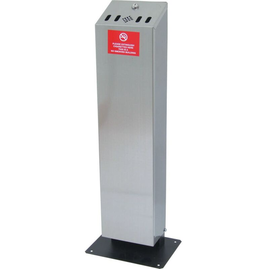 Floor Pillar Ash Tray - Silver