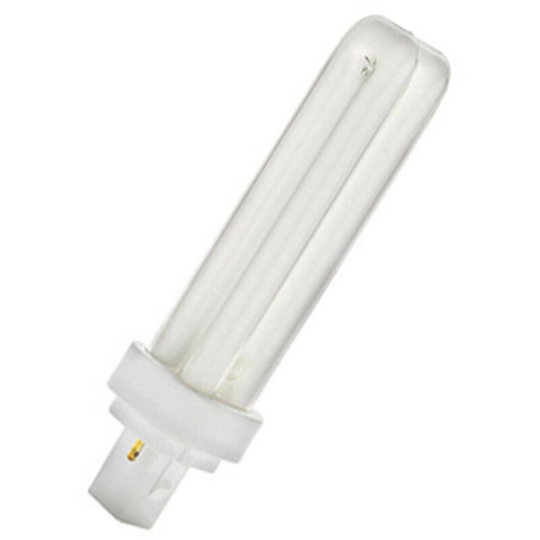 Dura Lamp - cfl plc 10W G24d-1 Duralux Double Turn 4000K Cool White Frosted 600lm 2-Pin Energy Saving Push Fit Compact Fluorescent tc-d Compact-D cld