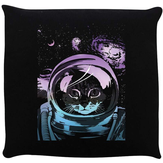 Space Kitten Cushion (One Size) (Black) - Black - Unorthodox Collective