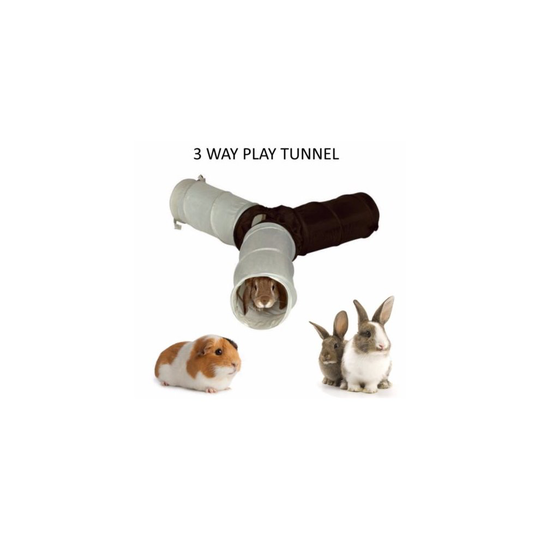 Playing Tunnel For Rabbits, 3 × Ø 18 × 47cm - Trixie Play Rabbits 62791 3x Way - tunnel cm trixie play rabbits 62791 47 3x 18 way pig