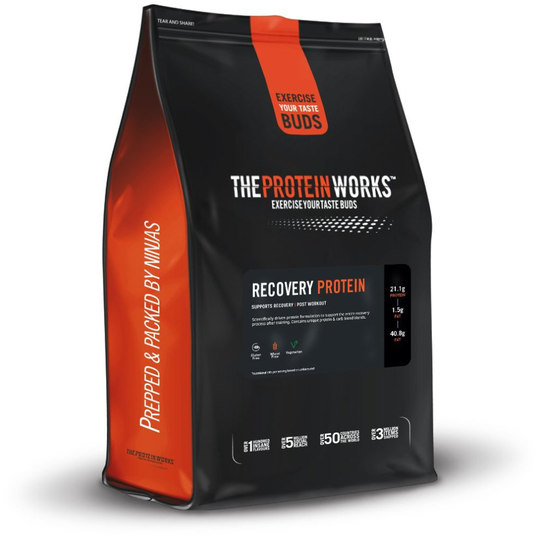 The Protein Works Recovery Protein Post-Workout Shake, Strawberries and Cream, 500 g
