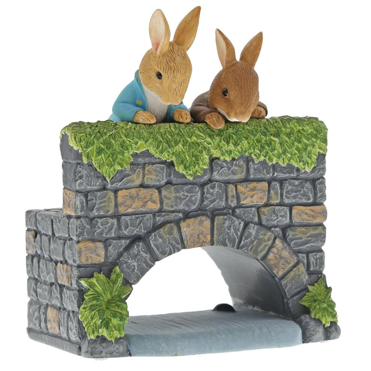 Beatrix Potter Peter Rabbit & Benjamin Bunny on the Bridge Figurine