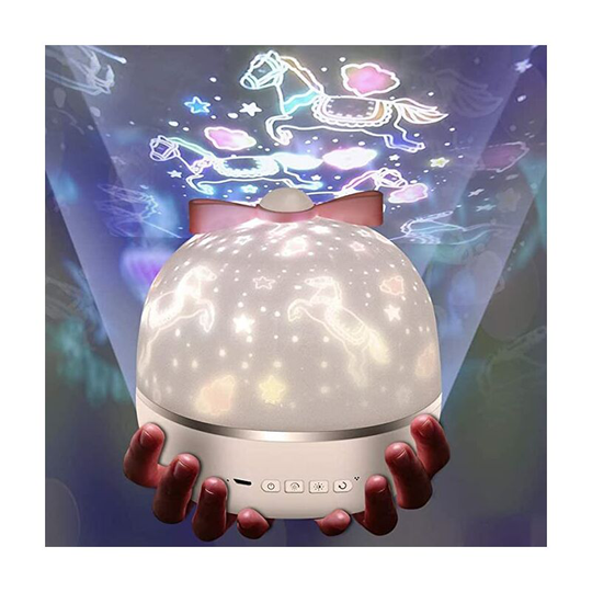 Benobby Kids - Starry Sky Projector Lamp, 360° Rotation 6 Different Projection Movies led Baby Night Light usb Charging Star Light Projector for