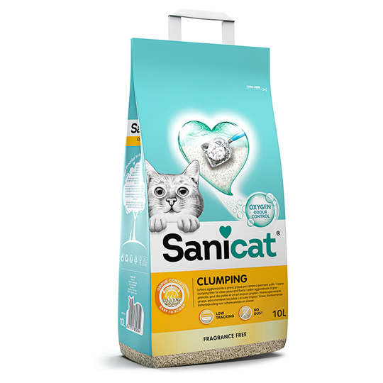Sanicat Fragrance Free Clumping Cat Litter - 10l