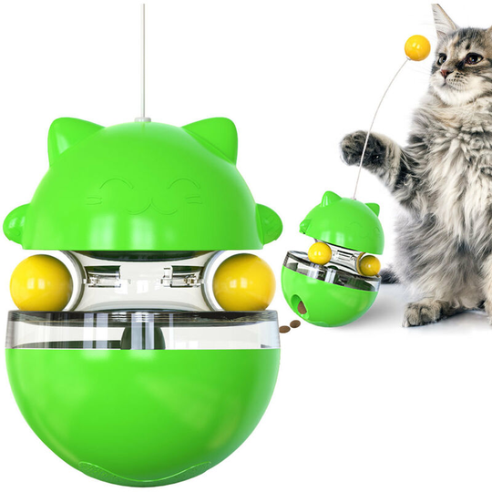 Tumbler Ball, Pet Ball Device, With Antenna, for Pet Interactive Training green - Muff