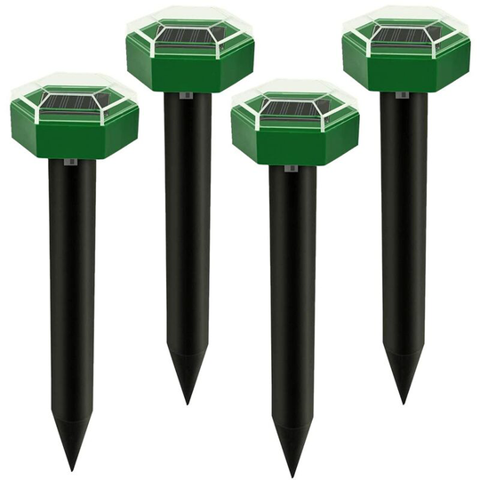 Deckon - Mole Repeller,Ultrasonic Snake Repeller 4 pcs,Ultrasonic Solar Mole Repeller,Solar Mole Repeller, Solar Mole Repeller, For Lawn, Garden,